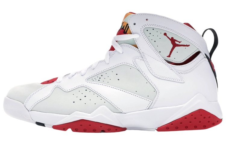 Jordan Air Jordan 7 Retro Hare Bugs Bunny Comfortable Shock Absorbing Anti-Slip High Top Retro Basketball Shoes Men's White Red