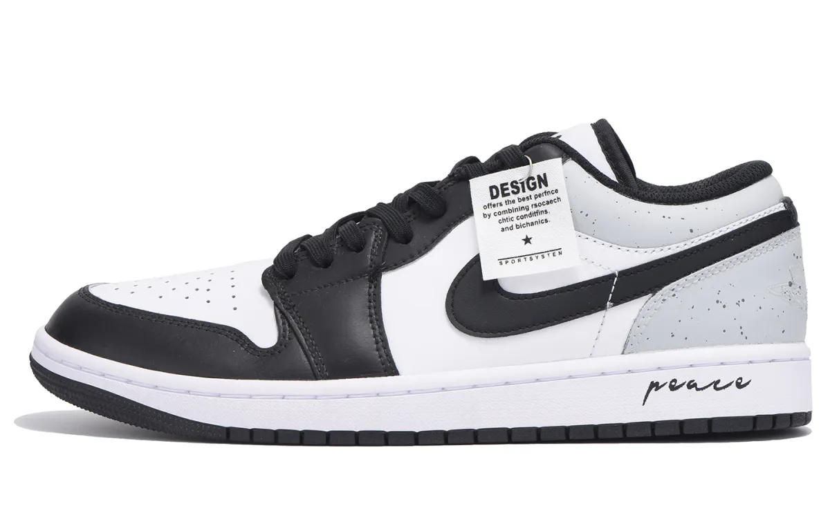 Jordan Air Jordan 1 Low top Vintage Basketball Shoes Men's Black Gray