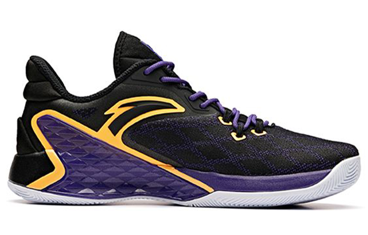 Anta Rajon Rondo Slip Resistant, Abrasion Resistant, Breathable Low top Basketball Shoes Men’s Black Purple
