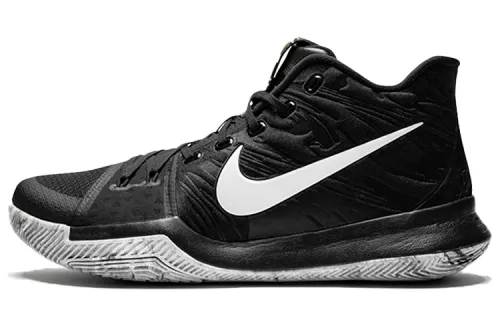 Nike Kyrie 3 BHM Owen Round-toe Lace Middle-top Practical Basketball Shoes Men's Black 2017