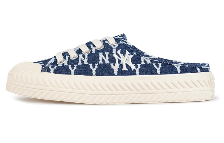 MLB Playball Mule Slip-Resistant Closed Toe Slippers Unisex Denim Dark Blue