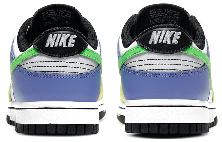 Женские кроссовки Nike Dunk "Green Strike" (желто-зелено-синие) — Жёлтый / зелёный / синий — фото 5