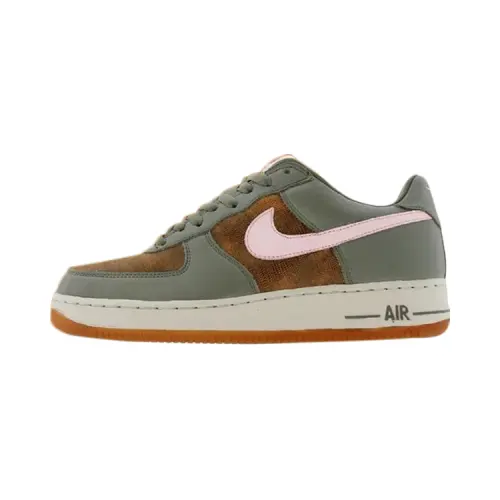 Nike Air Force 1 Premium Slip Resistant Abrasion Resistant Low top Skateboard Shoes Women's Olive Green