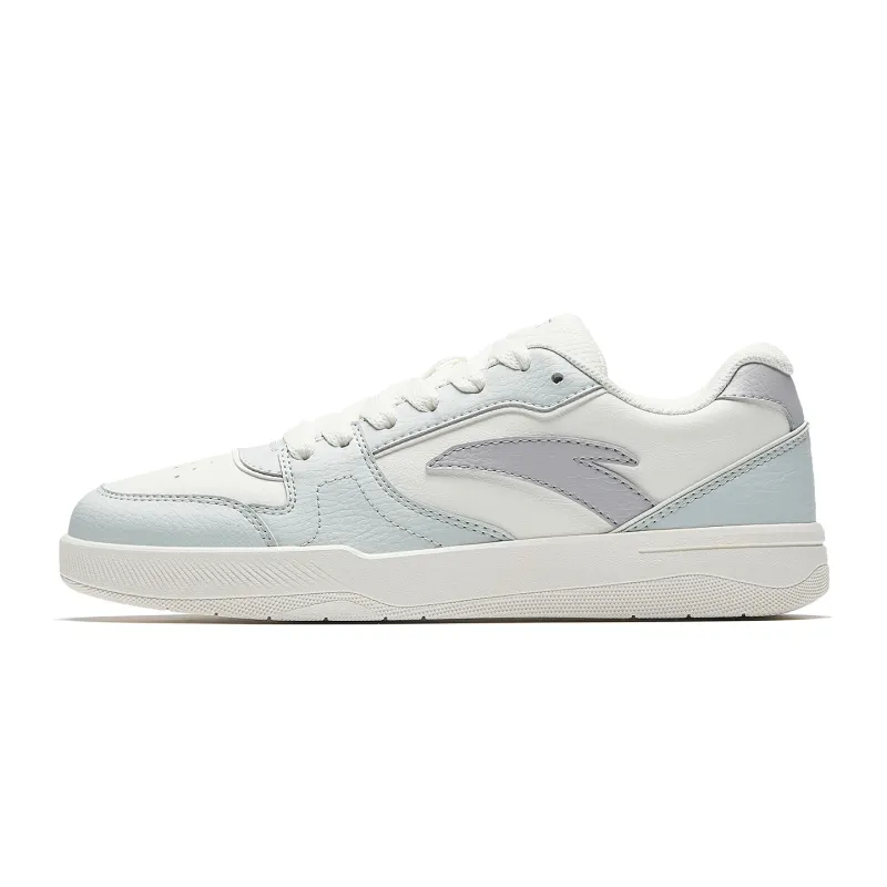 Anta Cushioning Abrasion Resistant Lightweight Low top Skateboard Shoes Women's White Gray