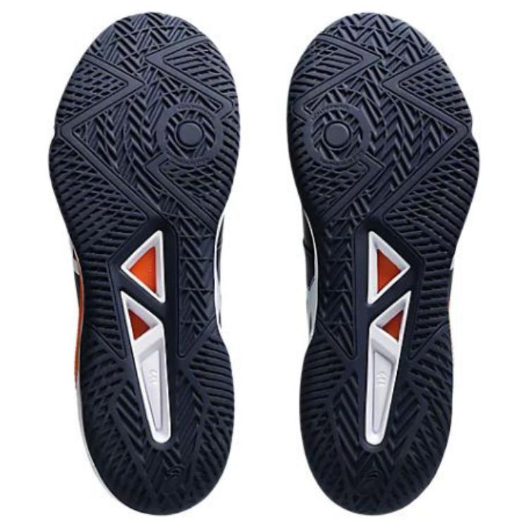 ASICS Gel Tactic 12 Artificial Leather Abrasion Resistant Low top Training Shoes Men’s Black White Orange