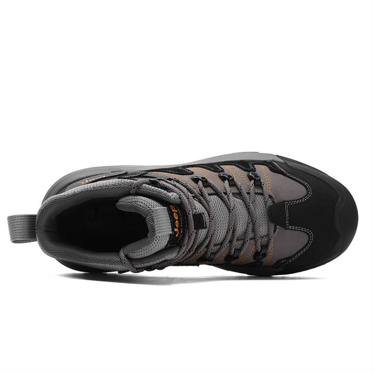 Jeep Abrasion Resistant Mid top Hiking Shoes Men’s Black Gray