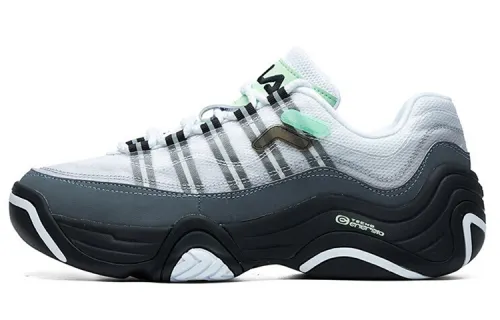 FILA FUSION VINTAGE Fabric Low top Vintage Basketball Shoes Men's White Gray