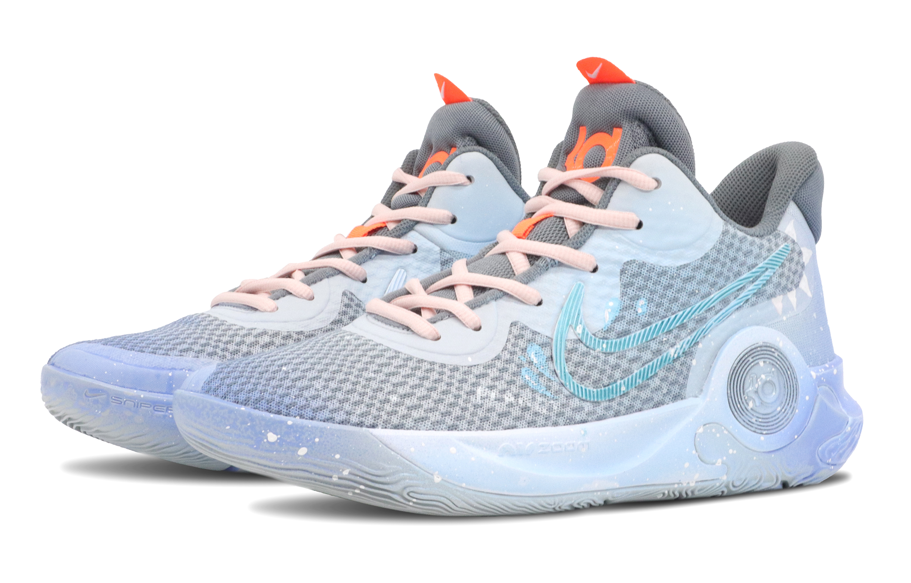 Nike Trey 5 KD Tree Ridge, West Coast Cushioning, Wear Resistant Mid top Basketball Shoes Unisex Blue Gray