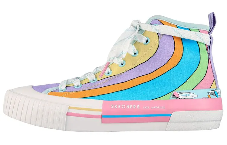 Skechers Skateboard Shoes Women's High Top Multicolor