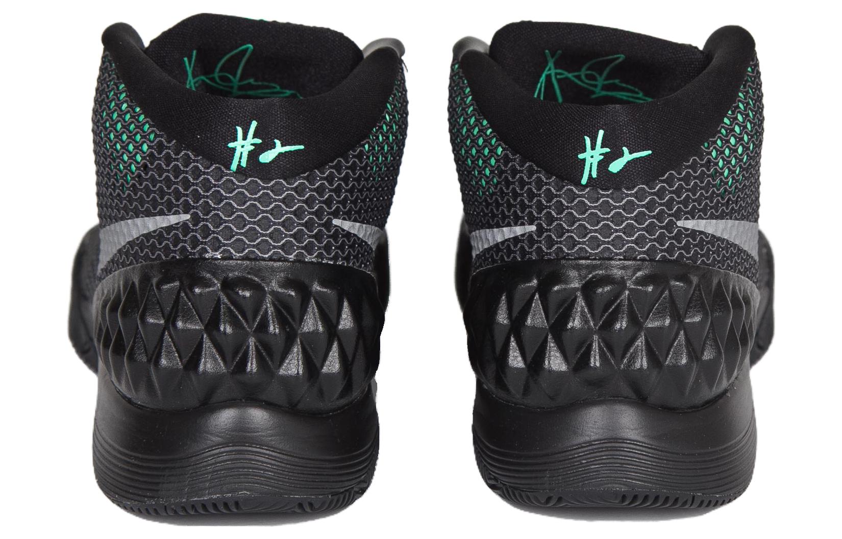 Мужские кроссовки Nike Kyrie 1 Driveway (черные) — 黑/反光银/深灰色/荧光绿 — фото 5