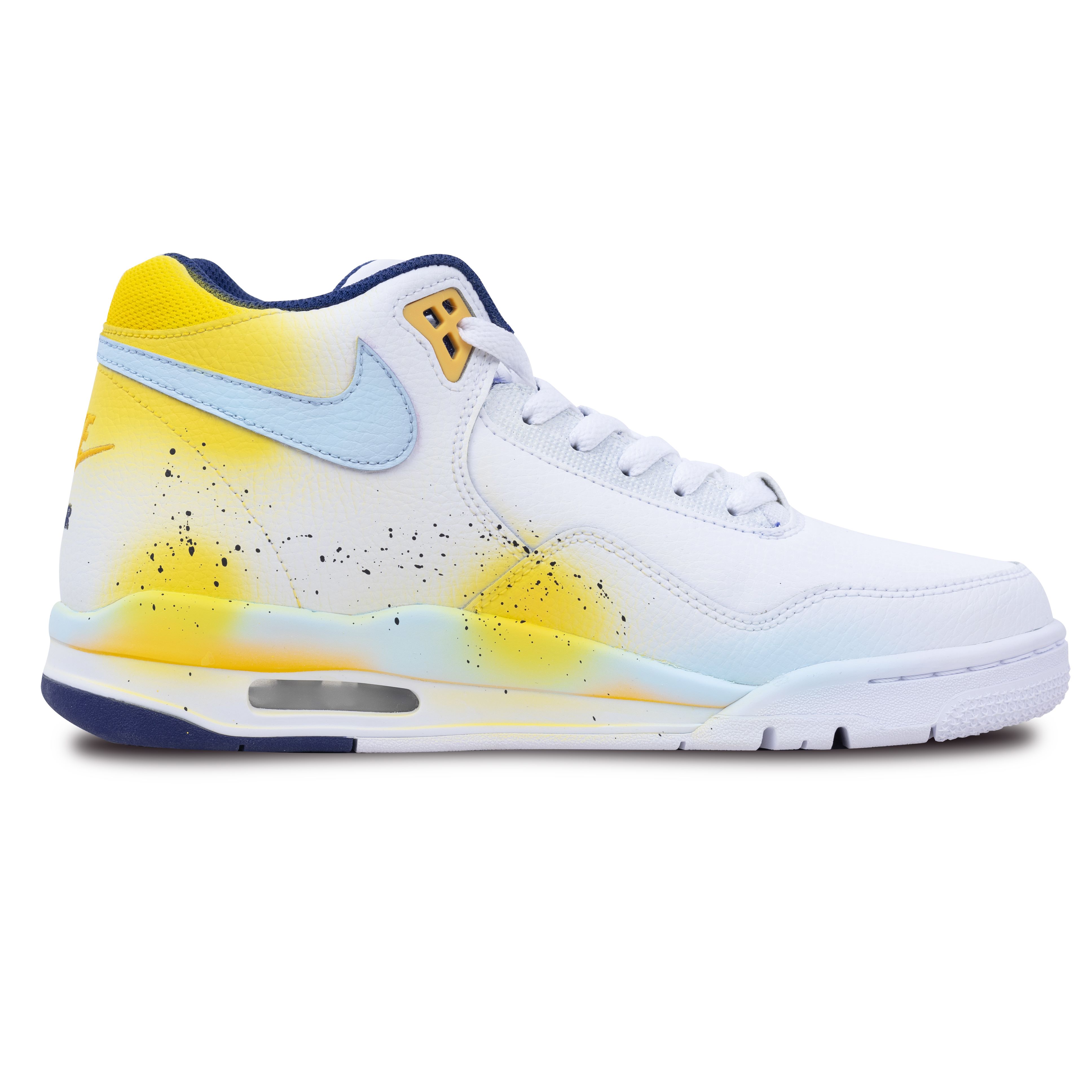 Nike Flight Legacy Vintage Basketball Shoes Men’s Mid Top Blue/Yellow/Black