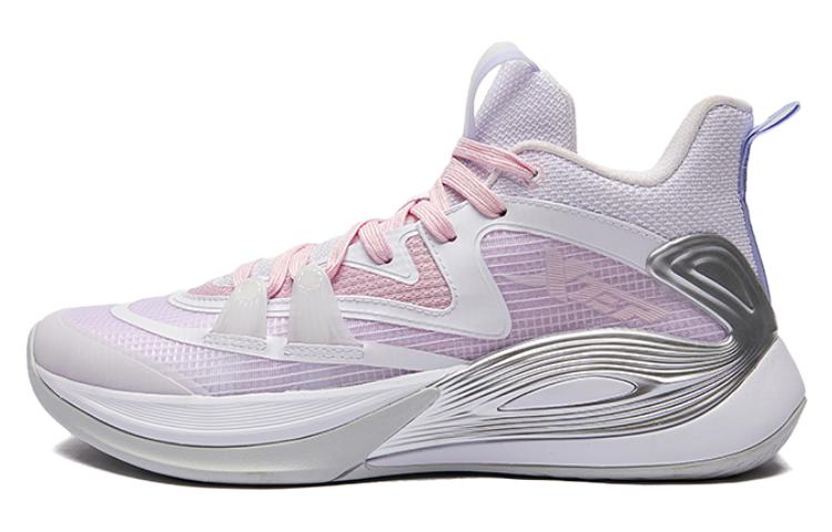 XTEP Slip Resistant Abrasion Resistant Slip Resistant Abrasion Resistant High top Basketball Shoes Men’s Pink