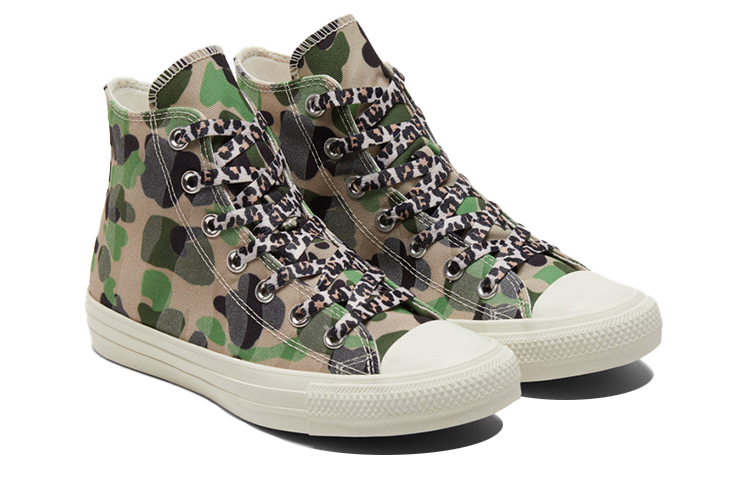 Женские кеды Converse Chuck Taylor All Star (зеленый камуфляж) — фото 3