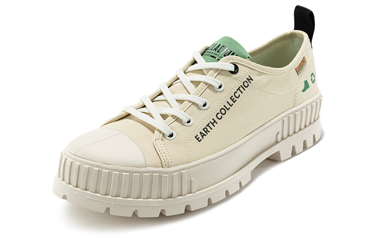 Palladium Pallshock Org Metro Slip Resistant And Breathable Low top Canvas Shoes Unisex Desert