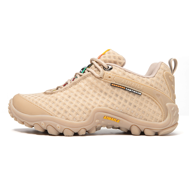 MODE FULL Mesh Cushioning Slip Resistant Abrasion Resistant Breathable Lightweight Low top Mountaineering Shoes Women’s