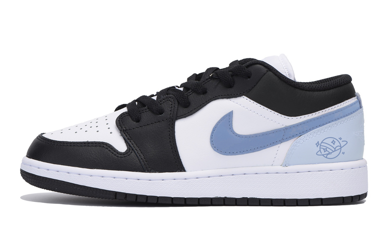 Jordan Air Jordan 1 Abrasion Resistant Slip Resistant Low top Vintage Basketball Shoes Men’s Black Blue