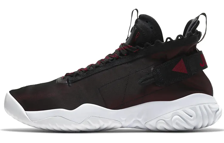 Jordan Proto React Mid top Basketball Shoes Men's Black Red