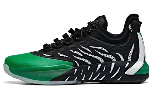 Anta GH1 Hayward shock-absorbing and wear-resistant low-top basketball shoes men's black and green