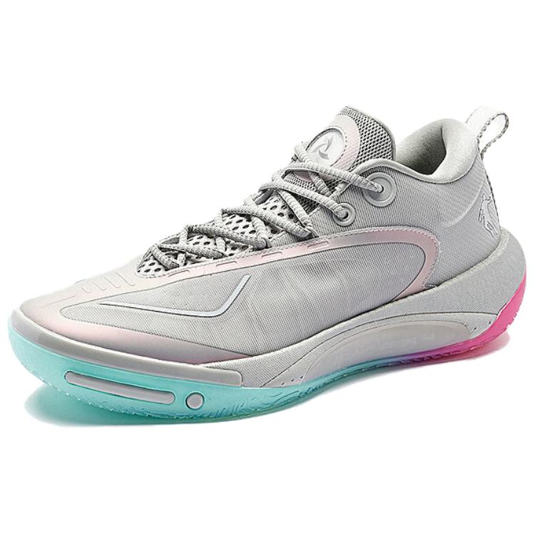 QIAODAN Wind Blade 4 PRO Q KUNGFU TURBO Slip Resistant Low top Basketball Shoes Men’s Gray Red