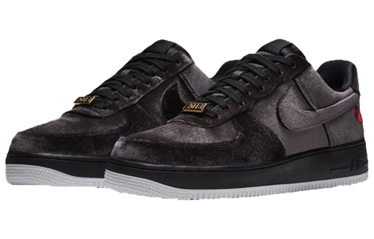 Кроссовки Nike Air Force 1 AF1 (черные) — Чёрный — фото 3