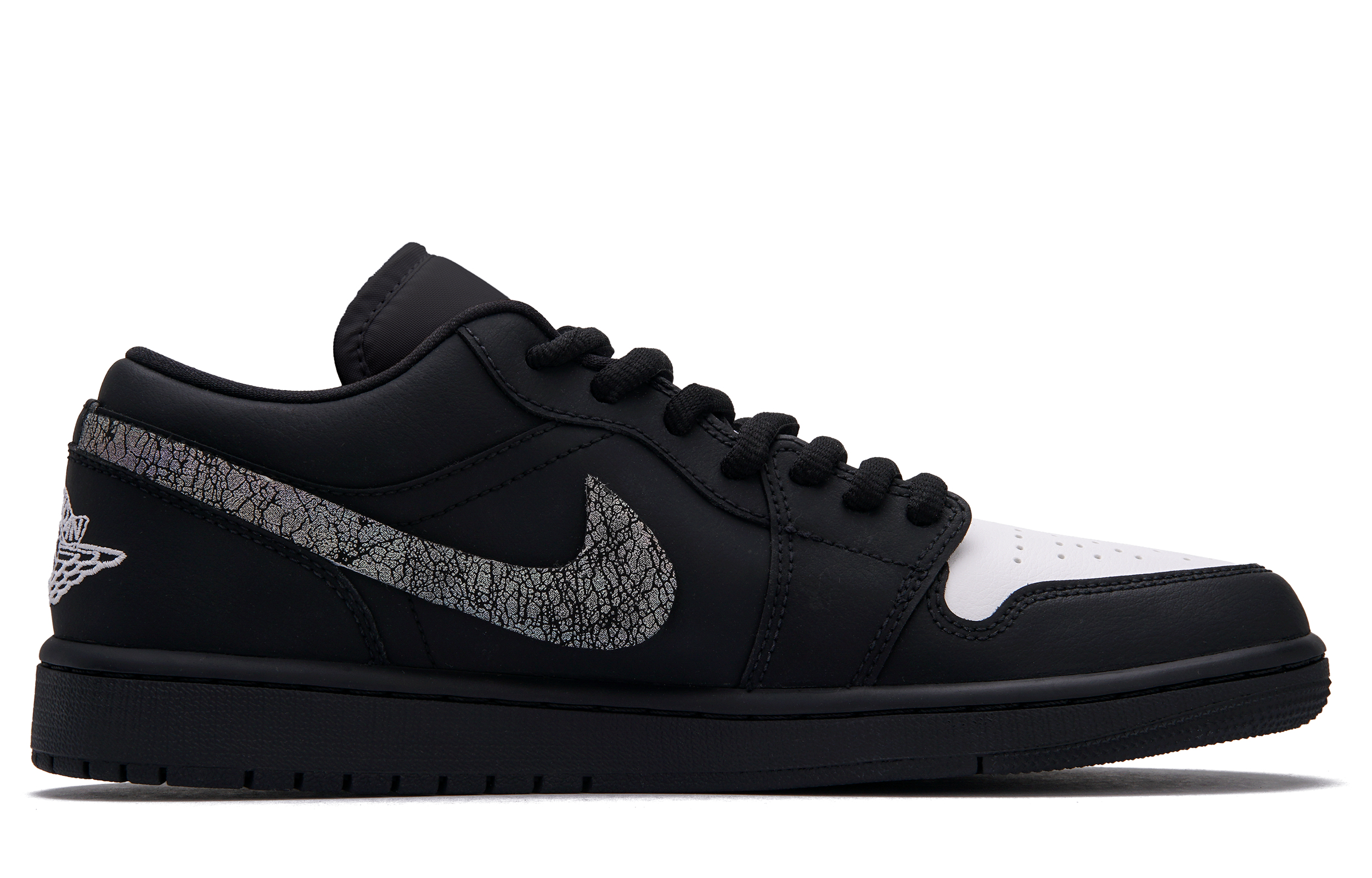 Jordan Air Jordan 1 ‘Void Crack’ Low top Vintage Basketball Shoes Unisex Black White