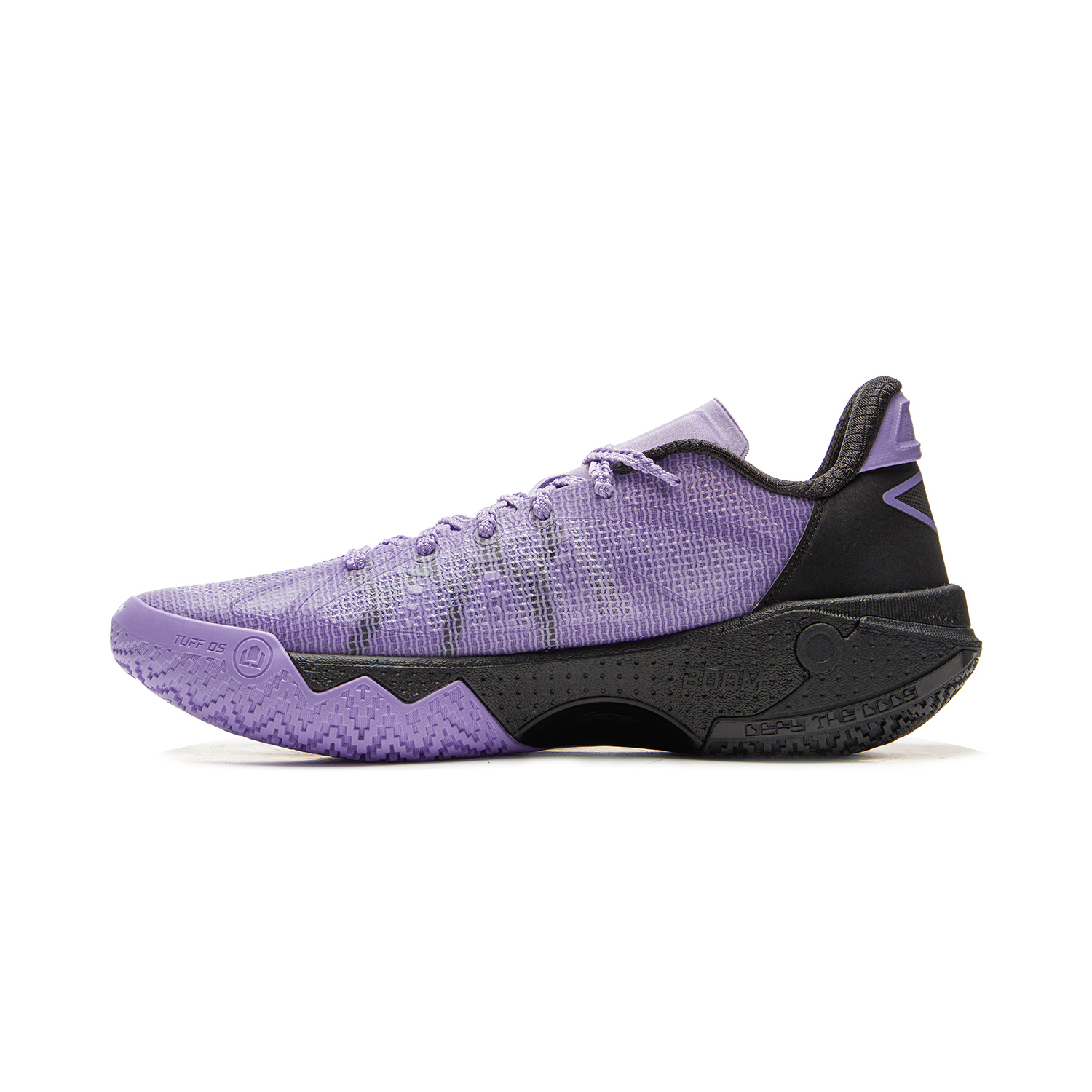 Li Ning Jie Ao 2 Cushioning Slip Resistant Breathable Low top Basketball Shoes Men’s Cyan Purple Mismatched