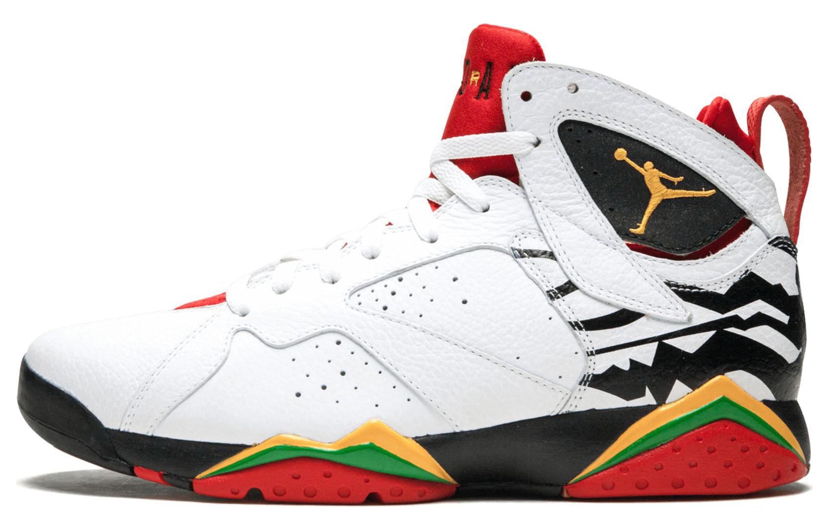 Jordan Air Jordan 7 Retro Premio Bin 23 Comfortable Casual High Top Retro Basketball Shoes Men's White Red