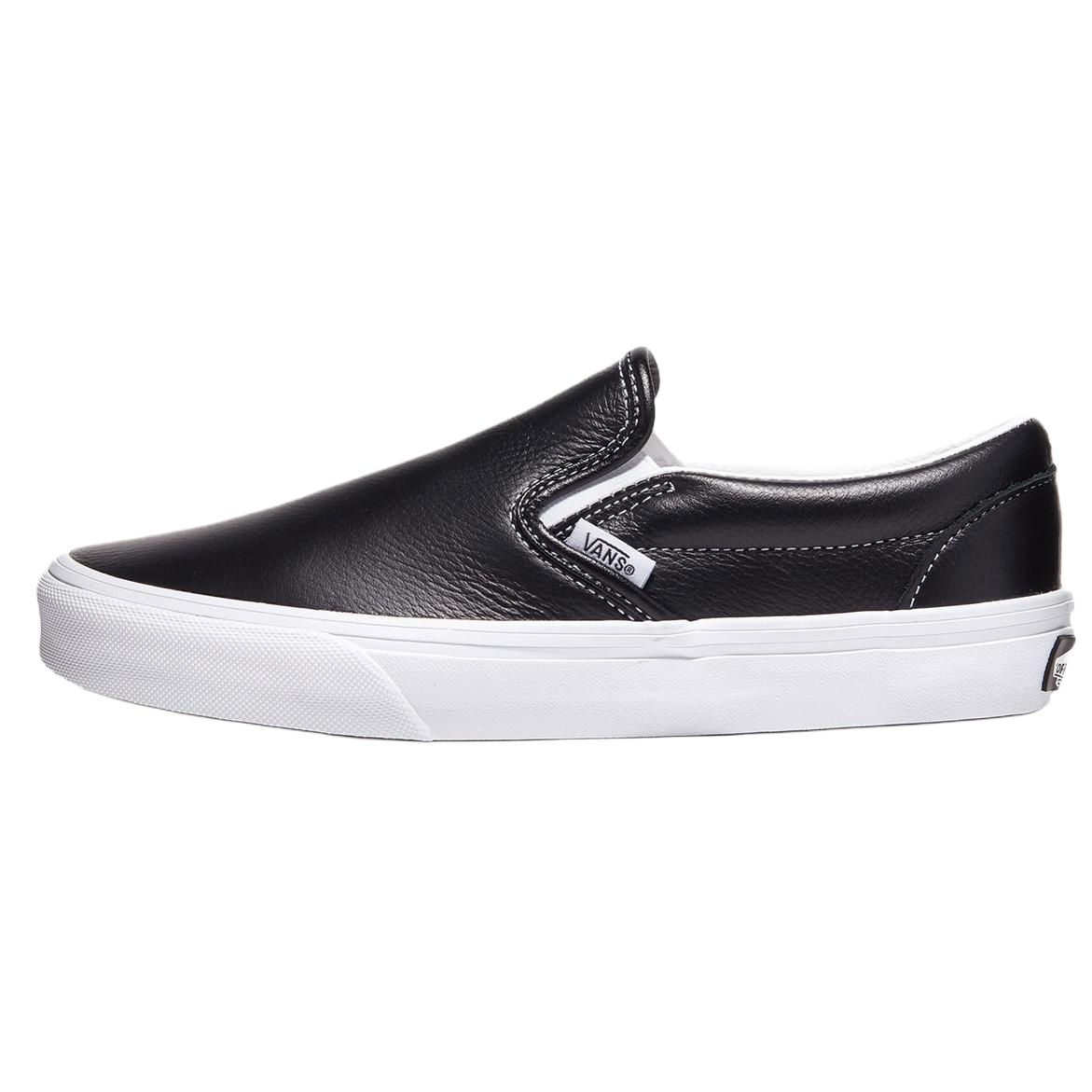 Слипоны Vans Classic Slip-On Leather (черные)