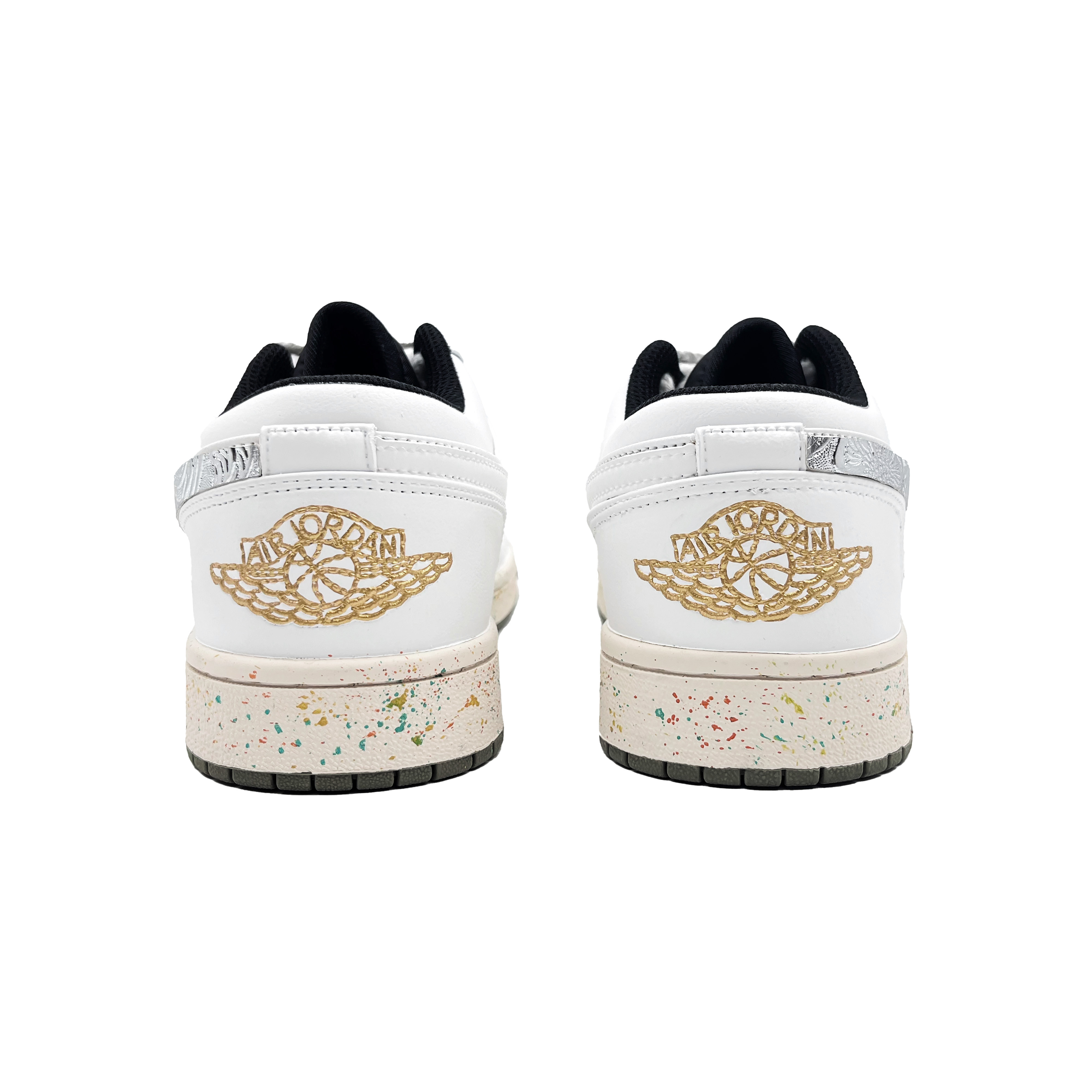 Jordan Air Jordan 1 Silver Birch, Hedgehog Manufacturing Low top Vintage Basketball Shoes Men’s Silver White