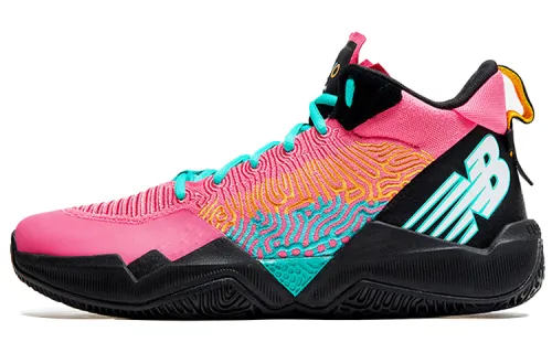 New Balance NB 2WXY City Edition fabric sports and leisure high top retro basketball shoes men's black pink