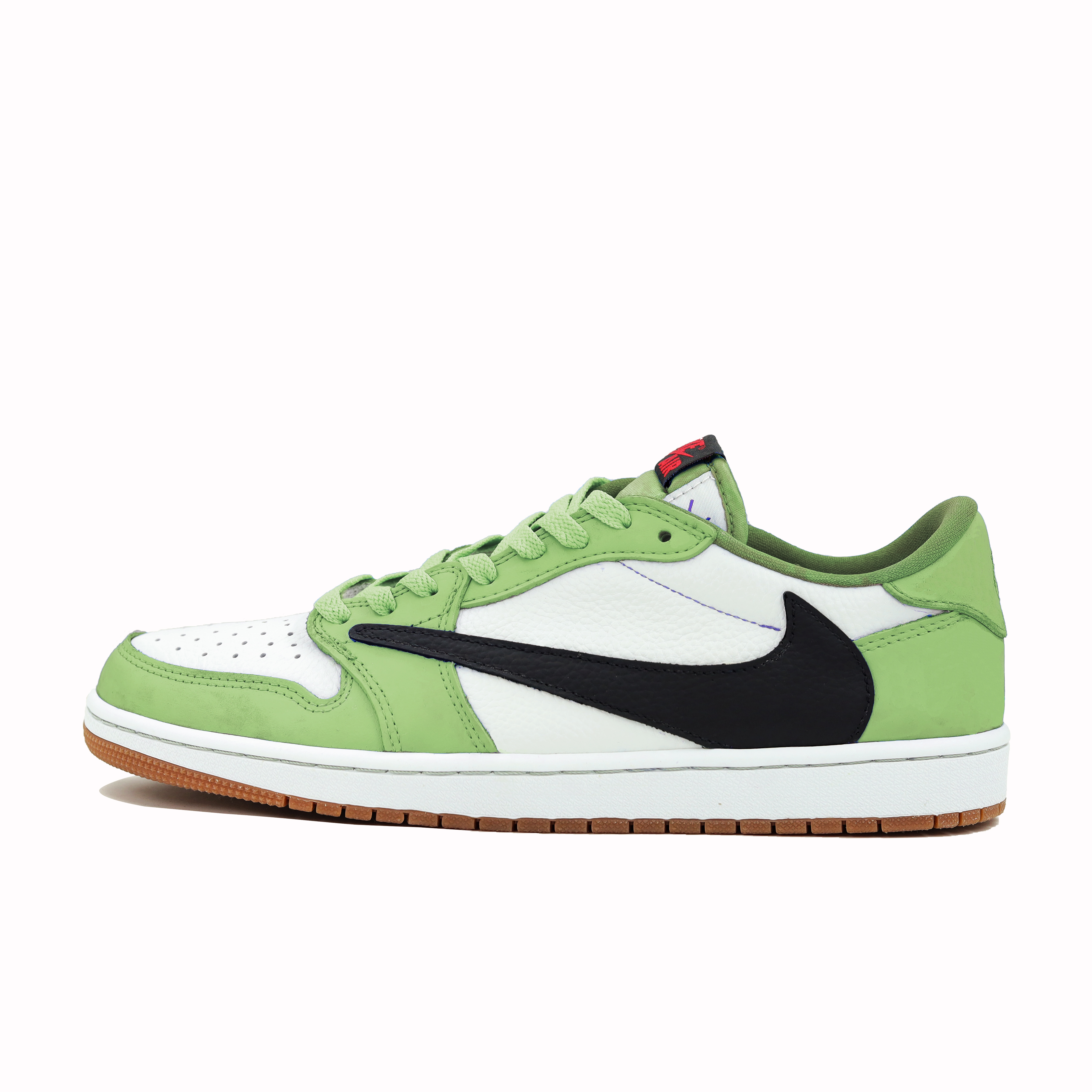 Travis Scott x Jordan Cushioning Slip Resistant Abrasion Resistant Low top Vintage Basketball Shoes Women's Green