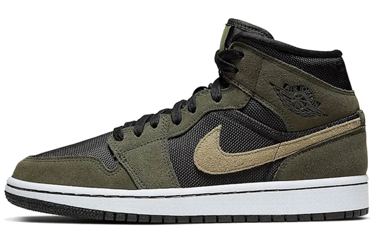 Jordan 1 Mid Military Olive Women's