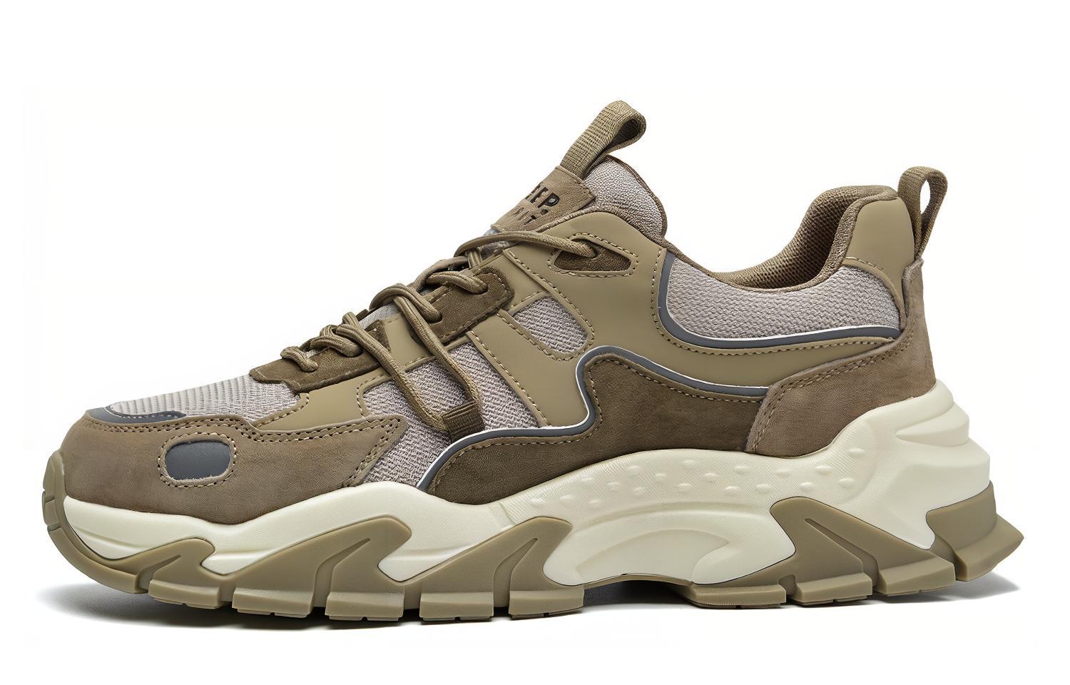 JEEP SPIRIT Outdoor Commute Cushioning Slip Resistant Abrasion Resistant Waterproof And Breathable Height Increasing