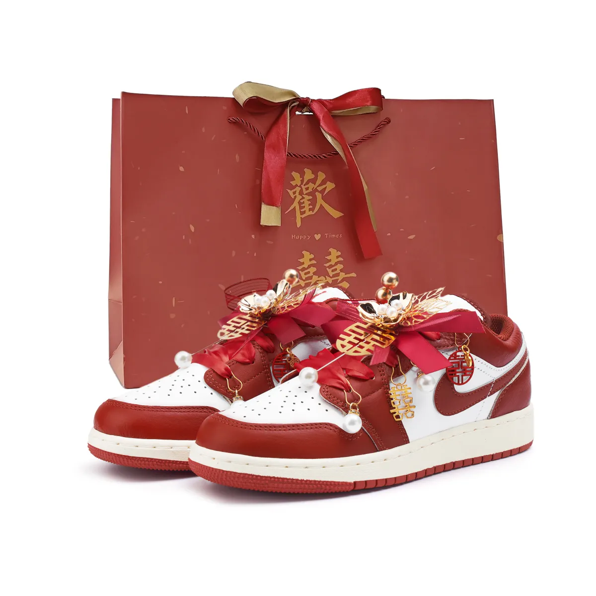 Jordan Air Jordan 1 Low top Vintage Basketball Shoes Women's Red