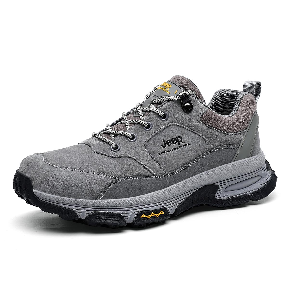 Jeep Textile, Synthetic Leather Comfortable Low top Outdoor Shoes Men’s Gray