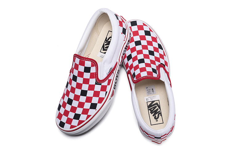 Кеды Vans slip-on Heart (бело-красный) — фото 4