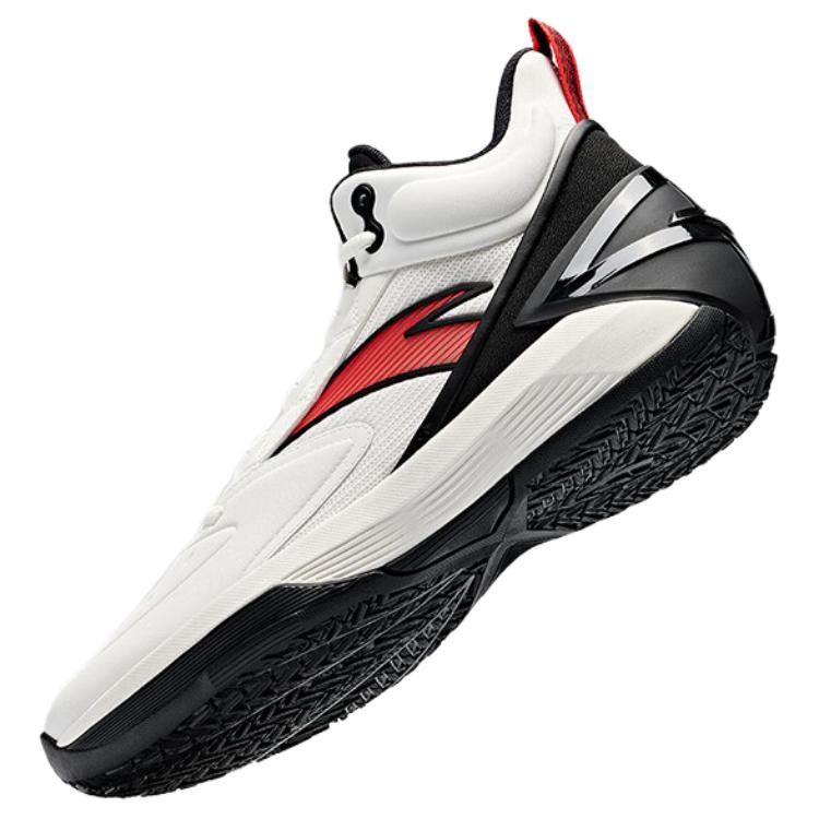 Anta Cushioning Slip Resistant Coverage High top Basketball Shoes Men’s White Black Red