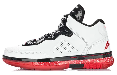 Li Ning WOW 1 Fashion Textile, Split Cow Leather Slip Resistant Cushioning Abrasion Resistant Support Mid top