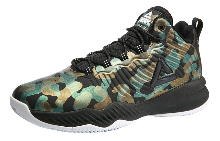 PEAK Abrasion Resistant Mid top Performance Basketball Shoes Men’s Green