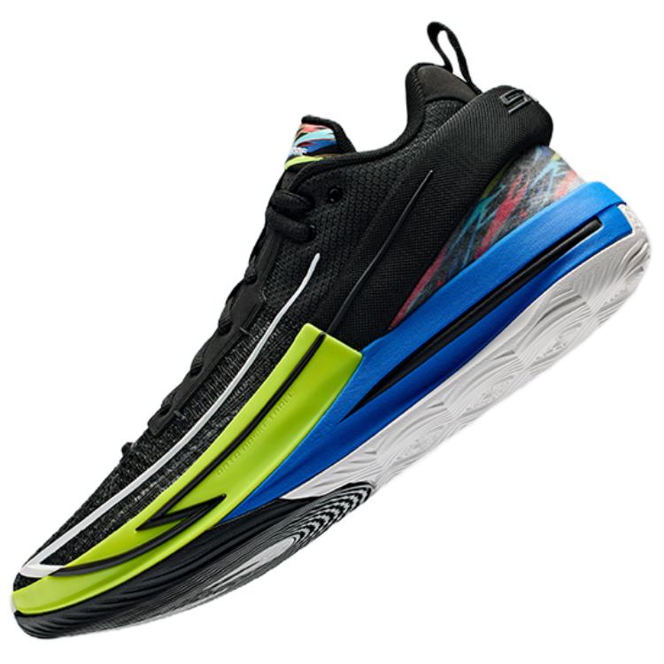 Anta Fengmang 1 Slip Resistant Abrasion Resistant Low top Nitrogen Technology Basketball Shoes Men’s Black Green Blue
