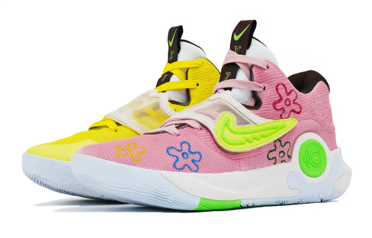 Nike KD Trey 5 X Cushioning Slip Resistant Abrasion Resistant Low top Basketball Shoes Men's Yellow Pink