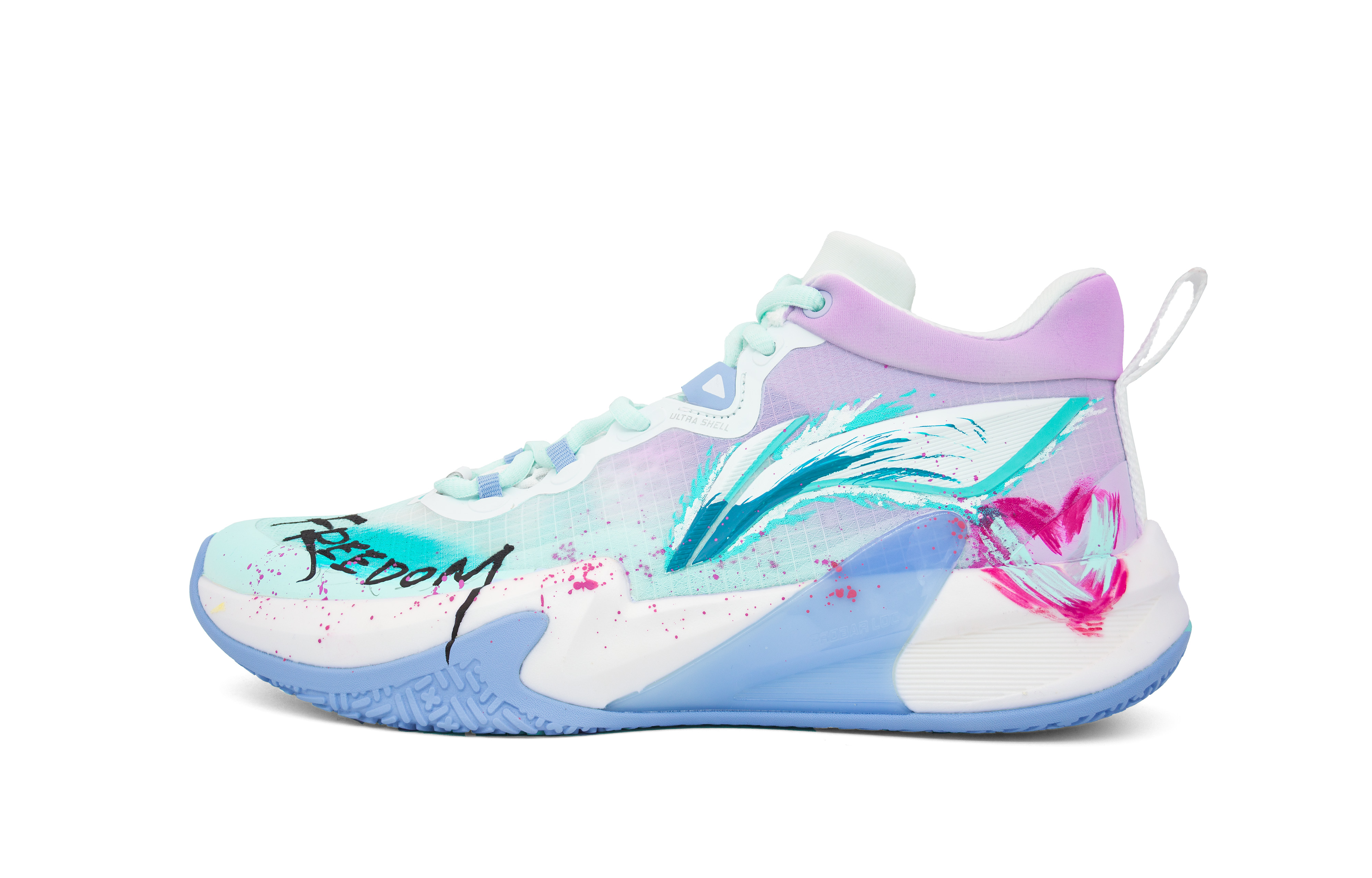 Li Ning Light Speed 1.5 Cushioning, Wear Resistant Low top Basketball Shoes Men’s Sky Blue