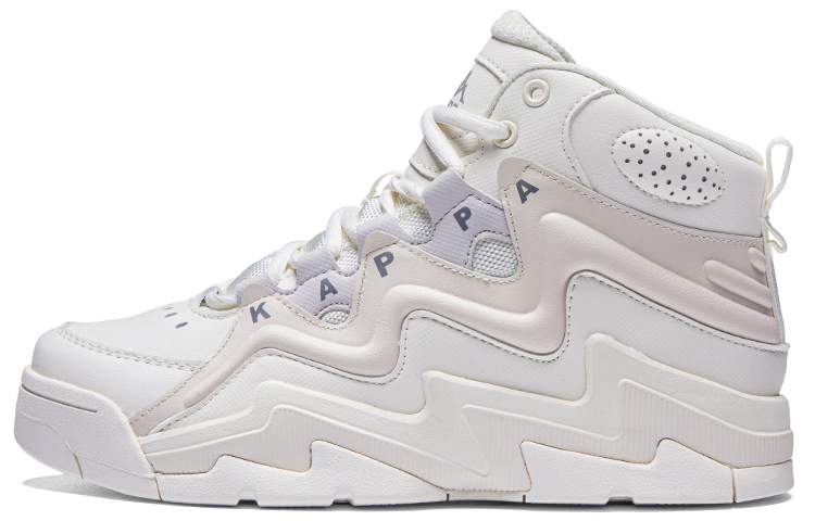 Kappa Sports High top Vintage Basketball Shoes Unisex Winter White Egret Feather White