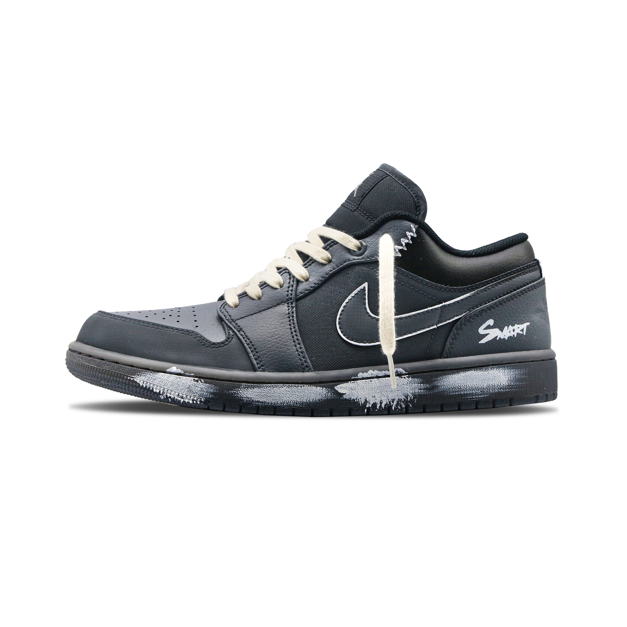 Jordan Air Jordan 1 LOW Polar Night Prism Anti Slip Wear Resistant Low Top Vintage Basketball Shoes Unisex Gray