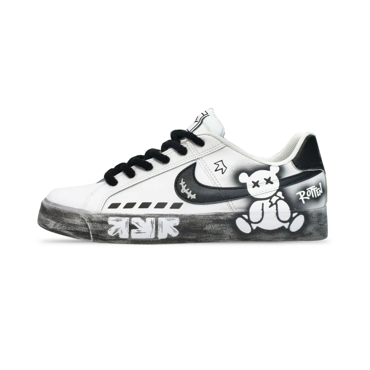Nike Court Royale AC Low top Skateboard Shoes Men's Black White