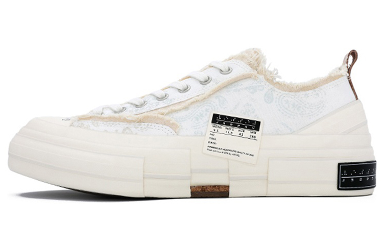 XVESSEL G.O.P. Lows Paisley Flourescencex Low top Canvas Shoes Unisex White