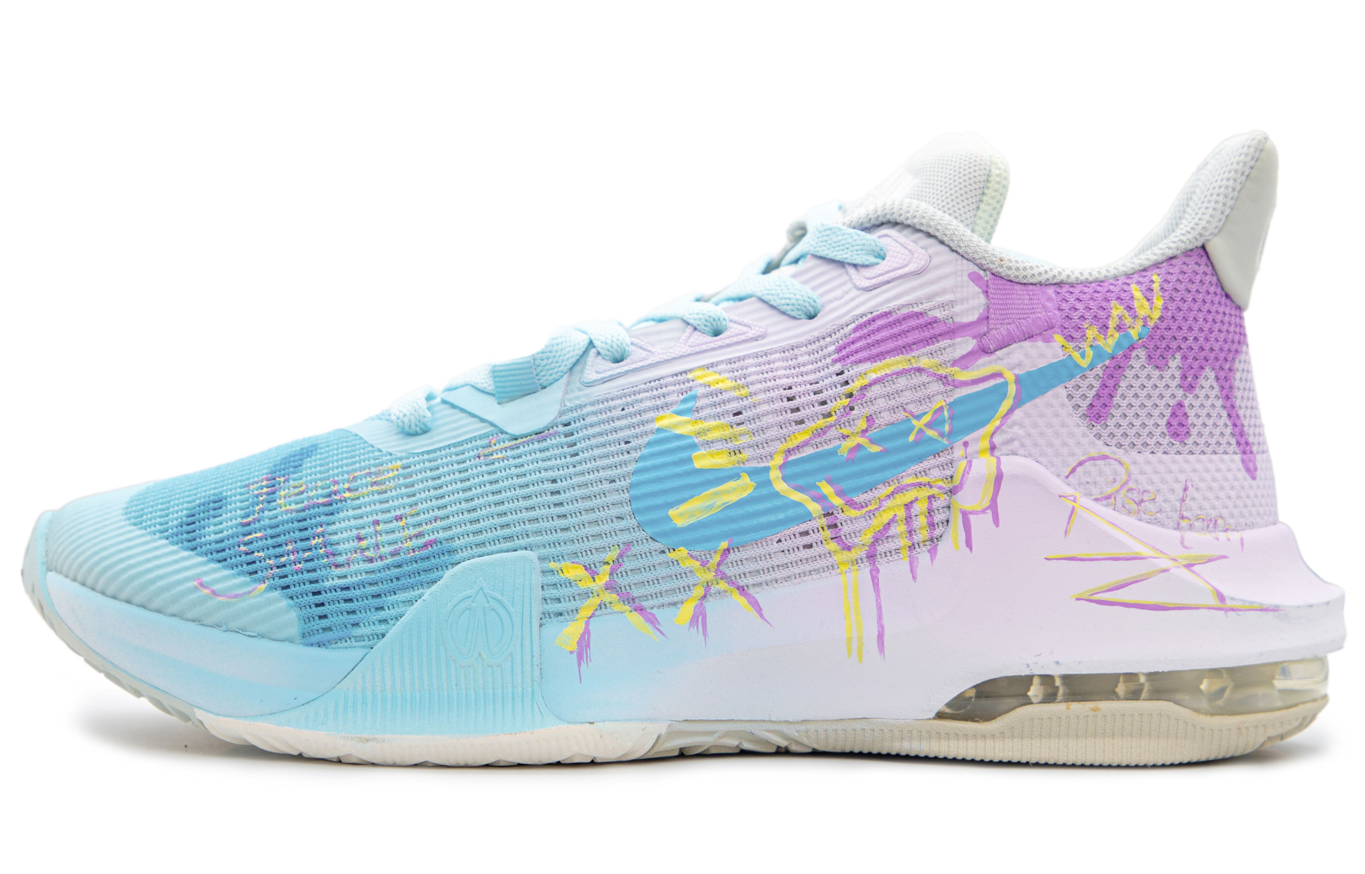 Nike Air Max Impact Cushioning Slip Resistant Abrasion Resistant Low top Basketball Shoes Men’s Blue Pink