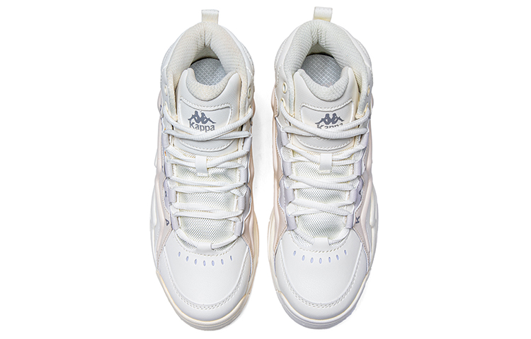Kappa Sports High top Vintage Basketball Shoes Unisex Winter White Egret Feather White