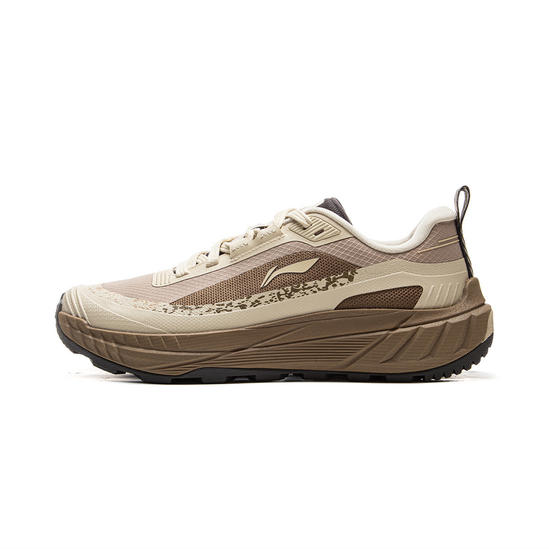 Li Ning Outdoor CF Tracing, Yijie Lite 2.0 Abrasion Resistant Support Low top Hiking Shoes Men’s Beige Brown