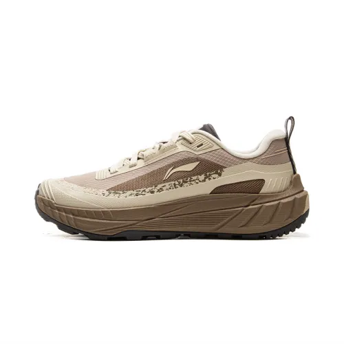 Li Ning Outdoor CF Tracing, Yijie Lite 2.0 Abrasion Resistant Support Low top Hiking Shoes Men's Beige Brown